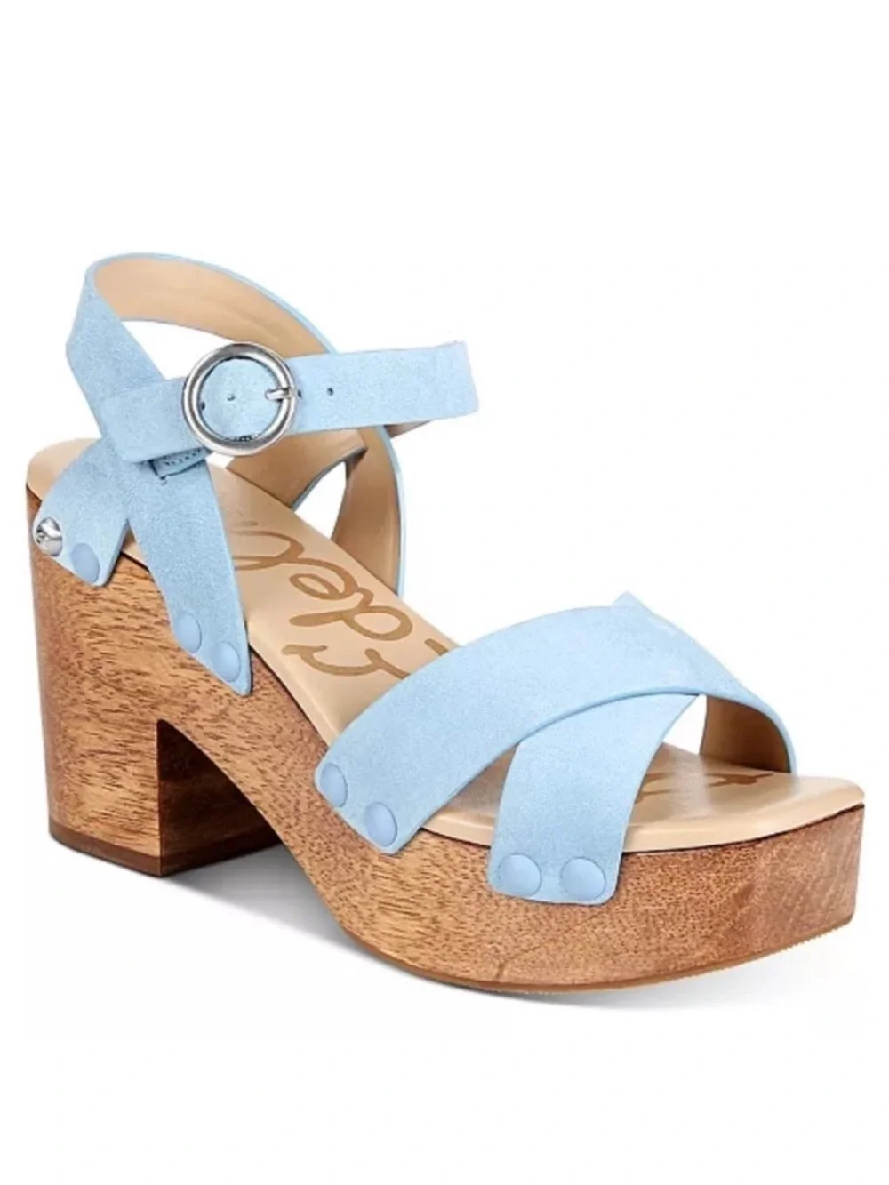 Sam Edelman Light Blue Women's Josefine Platform Wedge Sandals 👠